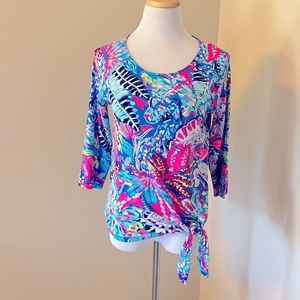 Lilly Pulitzer stretch top with side ties